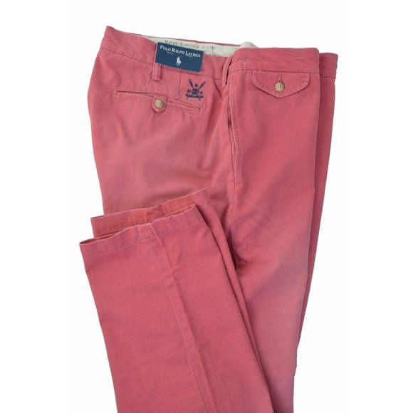 NEW Vintage Polo Ralph Lauren Chinos Pants! 36 x 34Weathered RedSlim GI Fit